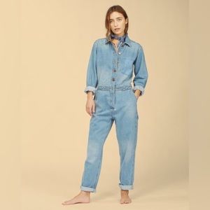 Billabong x Wrangler On the Range Denim Jumpsuit Coveralls